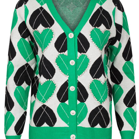 Vest Harten Groen | Fashionize