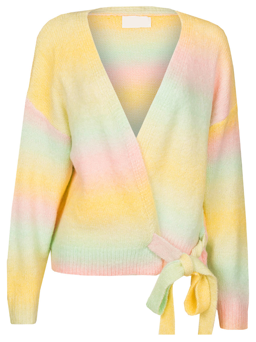 Vest Overslag Pastel Geel | Fashionize