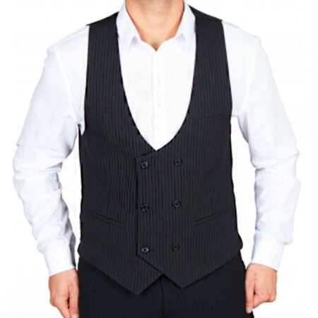 Vest Pinstripe Black / White-58 (NL) / 32 (UK) | 17% korting | H.K. Mandel