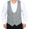 Vest Pinstripe Light Grey / White-60 (NL) / 34 (UK) | 15% korting | H.K. Mandel