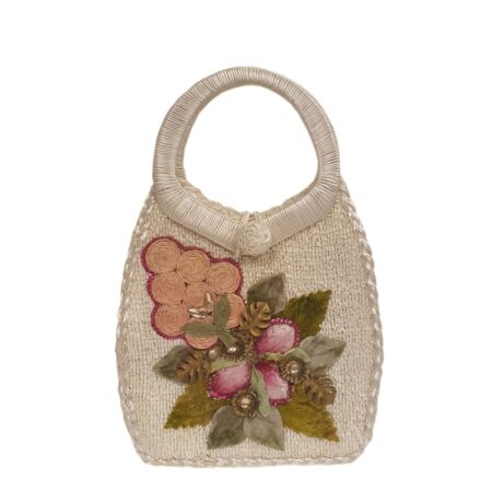 Vintage 1950s Tas met Bloemen Applicatie | Fiftiesstore