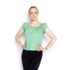 Vintage 1950s Top Groen - M | Fiftiesstore