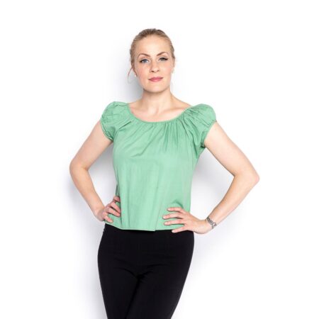 Vintage 1950s Top Groen - M | Fiftiesstore