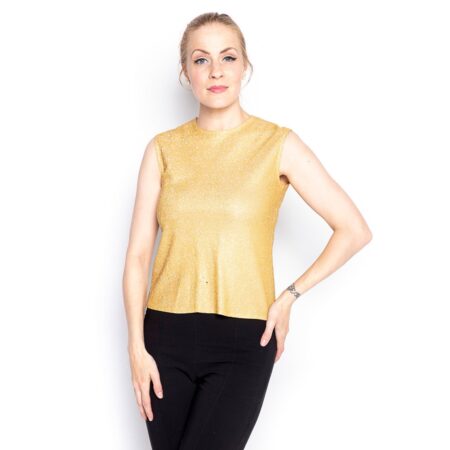 Vintage 1960s Glitter Top Goud - S | Fiftiesstore