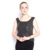 Vintage 1960s Pailletten Top Zwart / Zilver - L | Fiftiesstore