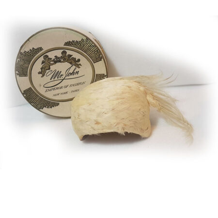 Vintage Cream Feathers Hat with Hatbox | 18% korting | Fiftiesstore