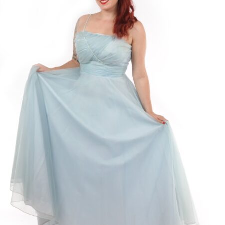 Vintage Dress Soft Blue Diamonds | 37% korting | Fiftiesstore
