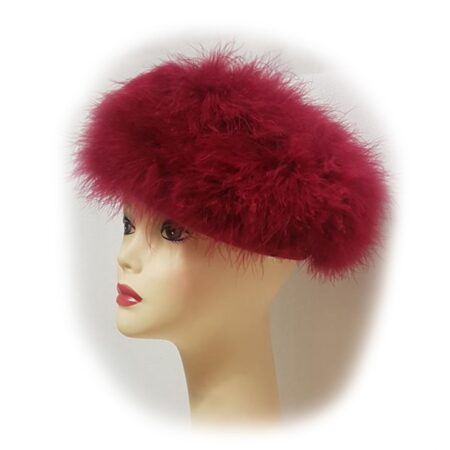 Vintage Hat Marabou Wine | 15% korting | Fiftiesstore