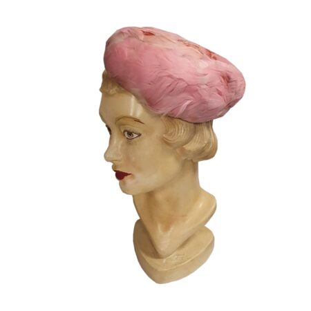 Vintage Hat Pink Feathers | Fiftiesstore