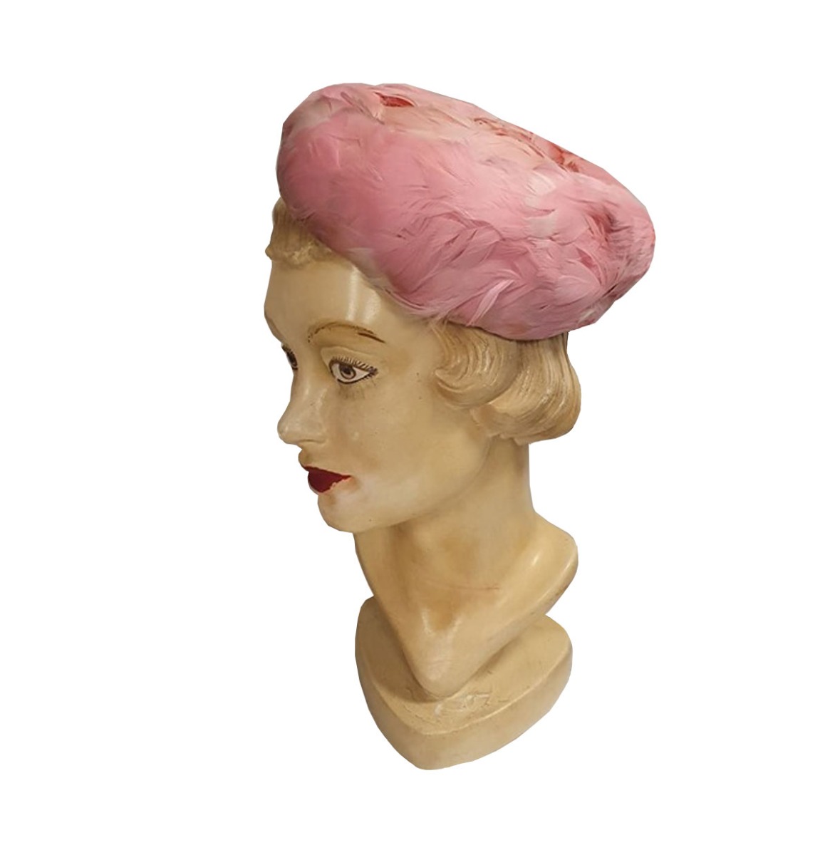 Vintage Hat Pink Feathers | Fiftiesstore