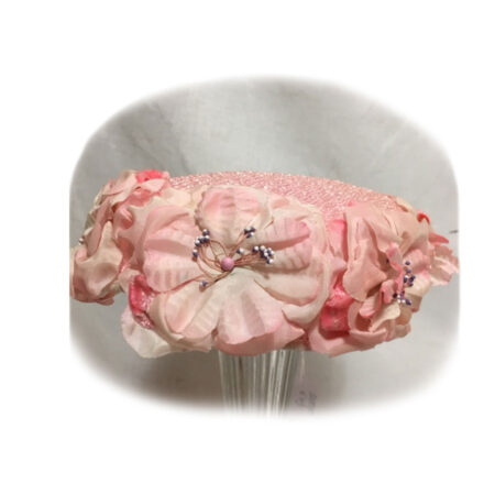 Vintage Hat Pink Flowers | 17% korting | Fiftiesstore