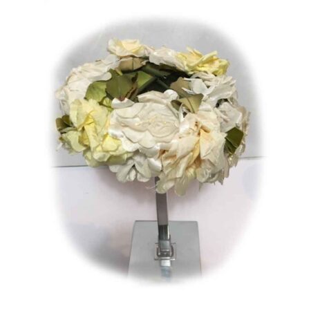 Vintage Hat White / Yellow Flowers | 15% korting | Fiftiesstore