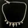 Vintage Jewelry Necklace Strass Silver | Fiftiesstore