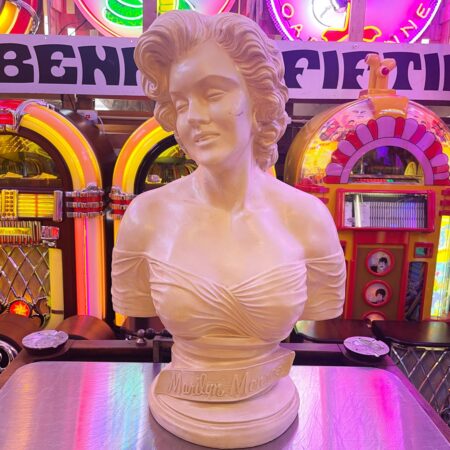 Vintage Marilyn Monroe Buste - Crèmekleurig Resin Beeld 65 cm | Marilyn Monroe