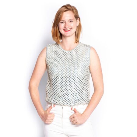 Vintage Pailletten Top Blauw - S | Fiftiesstore