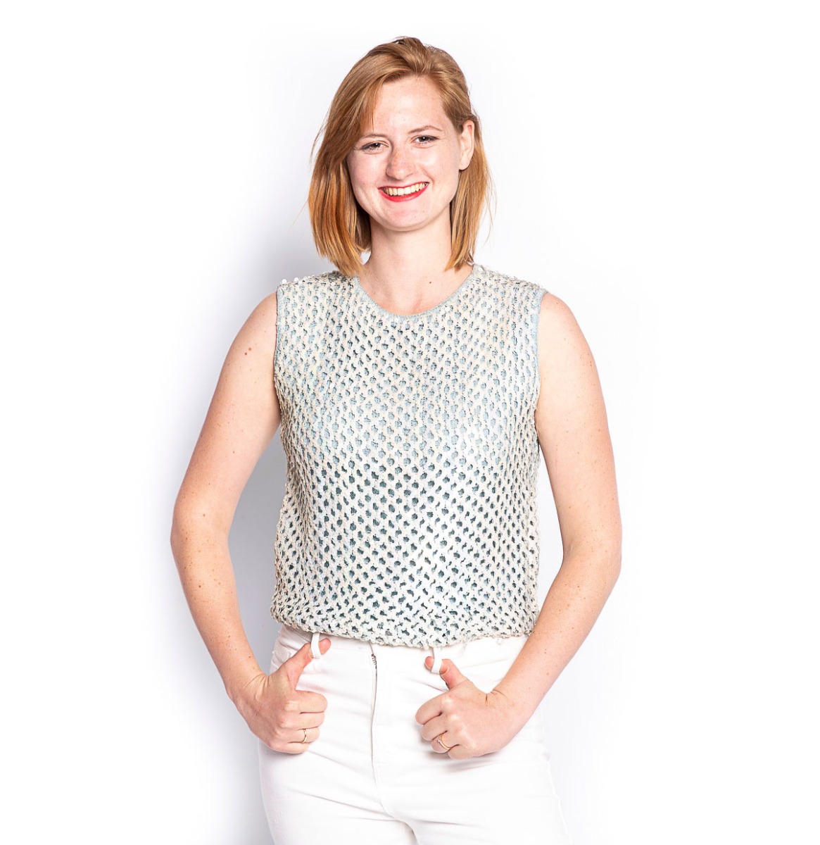 Vintage Pailletten Top Blauw - S | Fiftiesstore