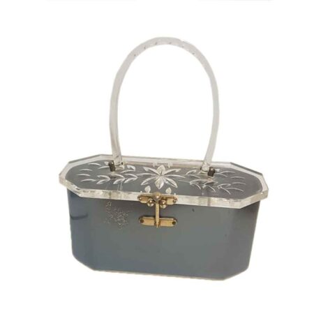 Vintage Purse Lucite Transparent / Grey | 12% korting | Fiftiesstore
