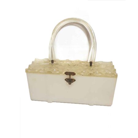 Vintage Purse Lucite Transparent / Pearl White | 18% korting | The Dutch Pickers