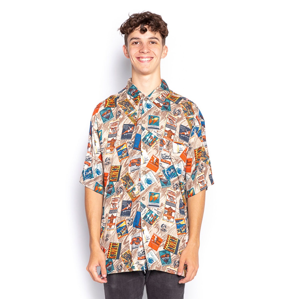 Vintage Tropical Shirt - Large (Gebruikt) | Fiftiesstore