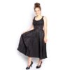 Vintage Zwarte Bloemen Jurk - XS | Fiftiesstore