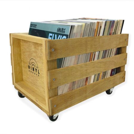 Vinyl Groove - 12" Houten Opbergkrat met Wieltjes (LP) | Fiftiesstore