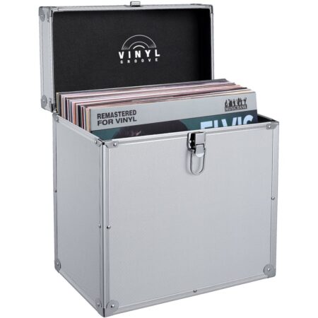 Vinyl Groove - Vinyl Opberg Koffer 40 's - Zilver (LP) | Fiftiesstore