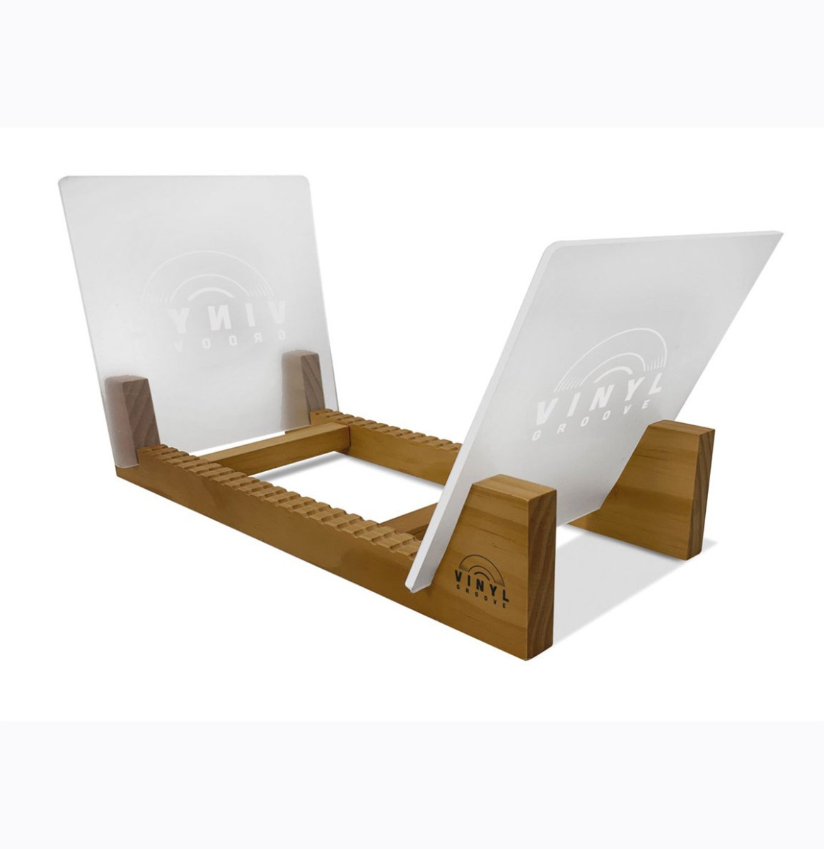 Vinyl Groove - Vinyl Record Storage Tafelmodel 50 Houder - Teak (LP) | Fiftiesstore
