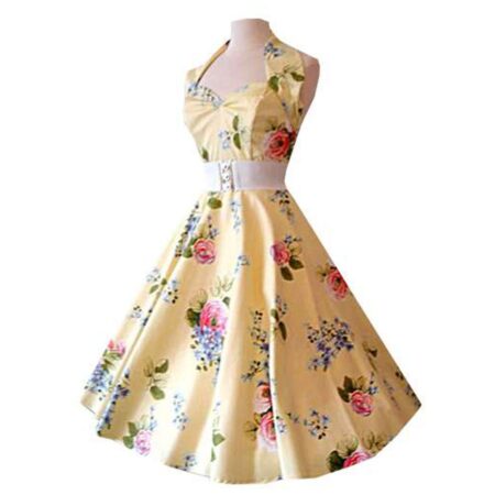 Vivien Of Holloway Halterneck Chantilly Dress Yellow -S | 29% korting | Vivien of Holloway