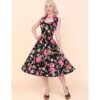 Vivien Of Holloway Halterneck Floral Noir Dress-S | 32% korting | Vivien of Holloway