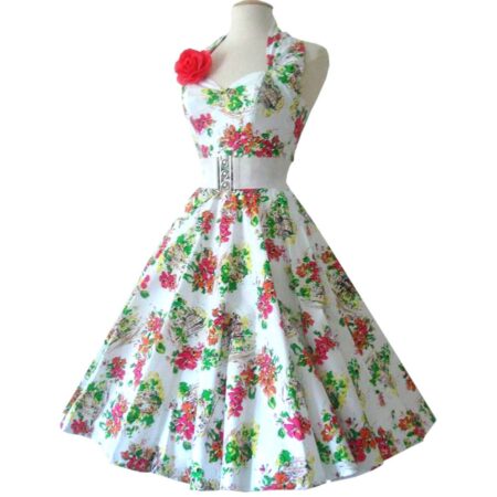 Vivien Of Holloway Halterneck Monaco Dress White -XS | 30% korting | Vivien of Holloway