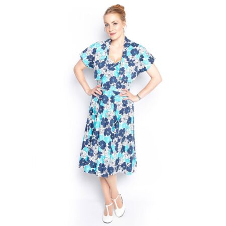 Vivien Of Holloway Halterneck Paradise Flower Dress Blue -S | 32% korting | Vivien of Holloway