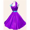 Vivien Of Holloway Halterneck Satin Dress Purple-XS | 40% korting | Vivien of Holloway