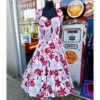 Vivien Of Holloway Halterneck Summer Flower Dress Red-S | 35% korting | Vivien of Holloway