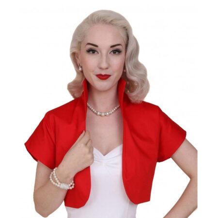 Vivien of Holloway Bolero Red Sateen-S | 22% korting | Vivien of Holloway