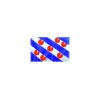 Vlag Friesland 90x150cm 75D polyester | Merkloos