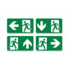 Vluchtwegsticker set voor Tumu noodverlichting - Richtingen boven/onder/links/rechts | HOFTRONIC