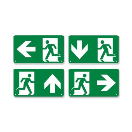 Vluchtwegsticker set voor Tumu noodverlichting - Richtingen boven/onder/links/rechts | HOFTRONIC