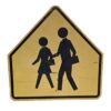 Voetgangers Oversteken Amerikaans Verkeersbord - 76 x 74cm - Origineel | The Dutch Pickers