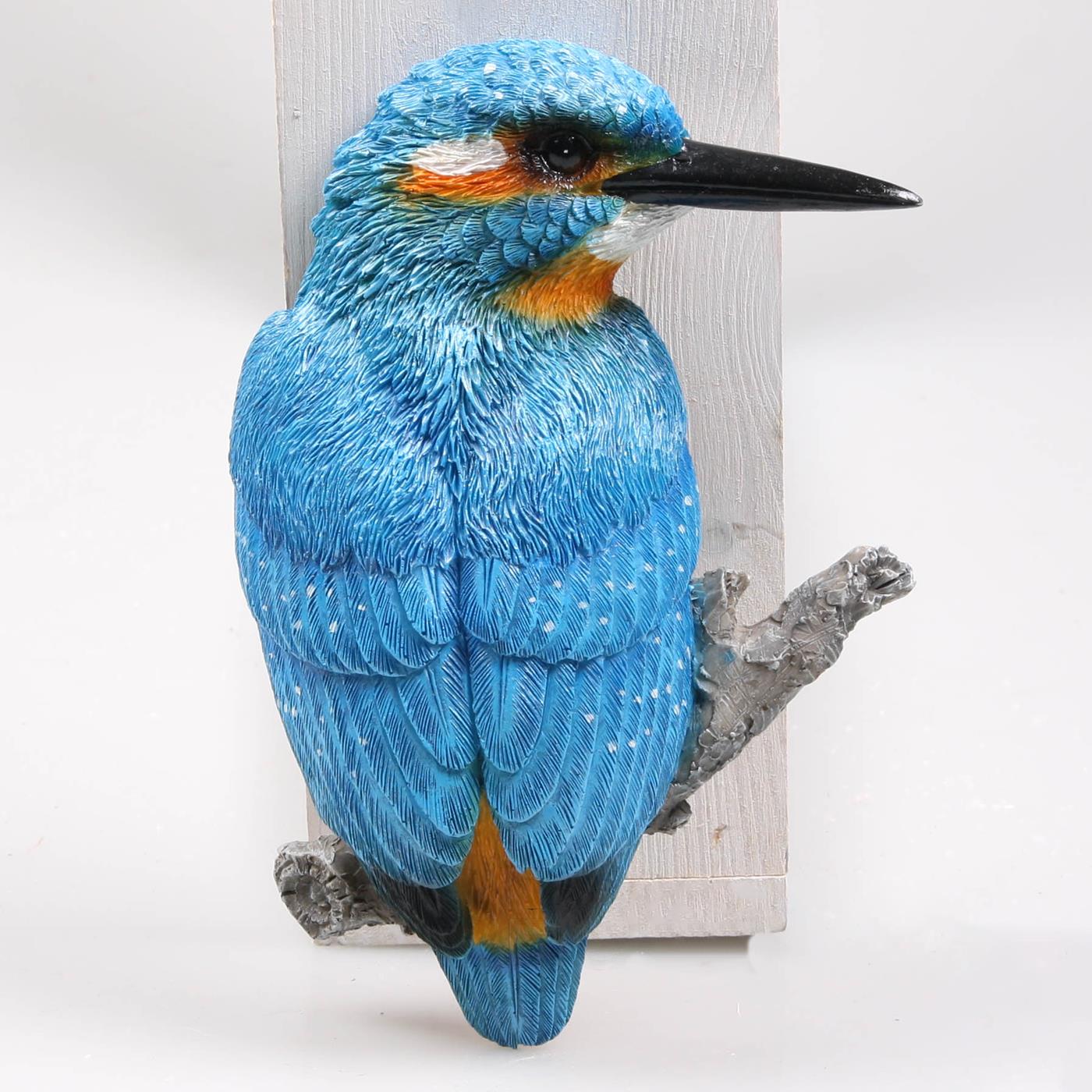 Vogel ijsvogel wand 14x5x19cm | Farmwood Animals