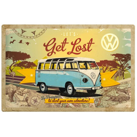 Volkswagen Let's Get Lost Metalen Bord 40 x 60 cm | Volkswagen