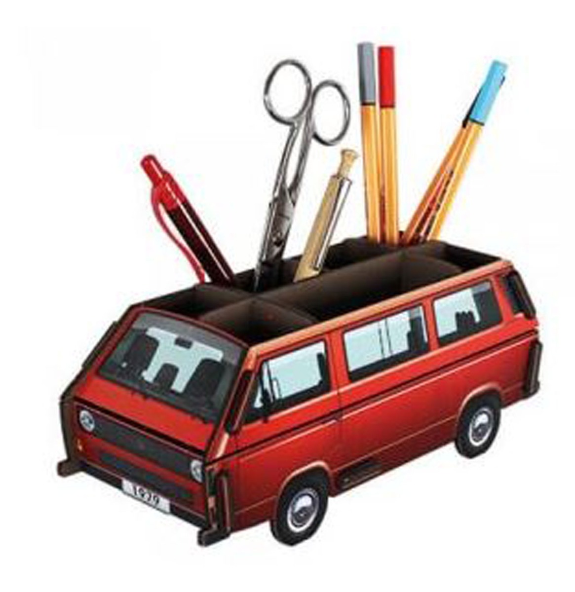 Volkswagen T3 Bus Potloodhouder - Rood | Volkswagen