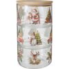 Voorraadpot glas kerst 3-laags H24cm | Home & Styling