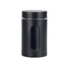 Voorraadpot venster zwart mat 0.9L glas | Kitchen Tools