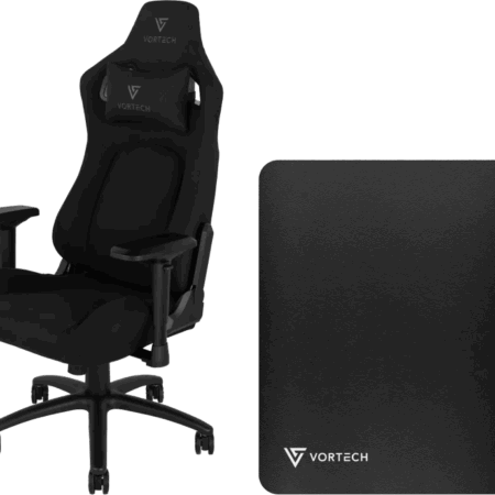 Vortech Pro Gamestoel Zwart + Vloermat