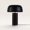 Voryn - Zwarte Tafellamp Industrieel 40 cm - Dressoir lamp - E27 fitting - Mat zwart gecoat Metaal - Met aan/uit-schakelaar | LUSENZ