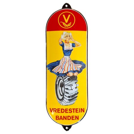 Vredestein Banden Emaille Bord - 23 x 7