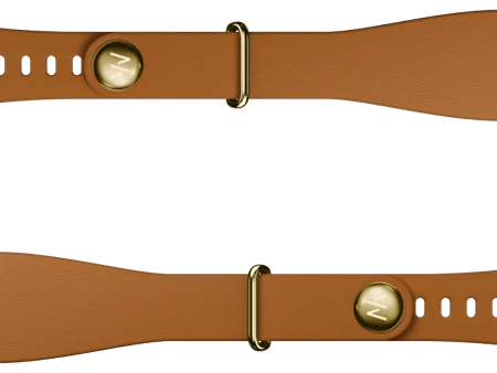 WHOOP MG LeatherLuxe Tapered Band Bruin/Goud S/M