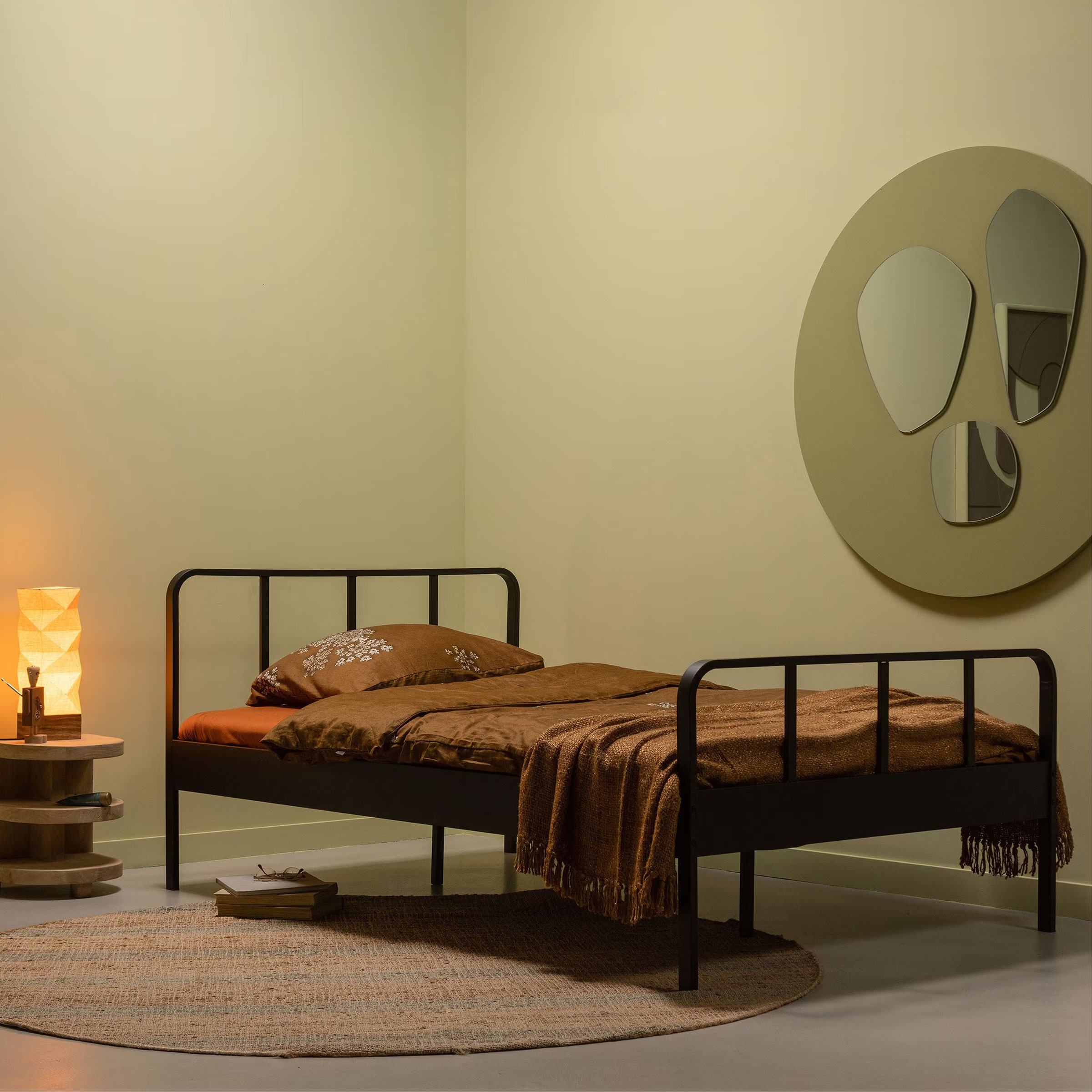 WOOOD Bed 'Mees' Staal