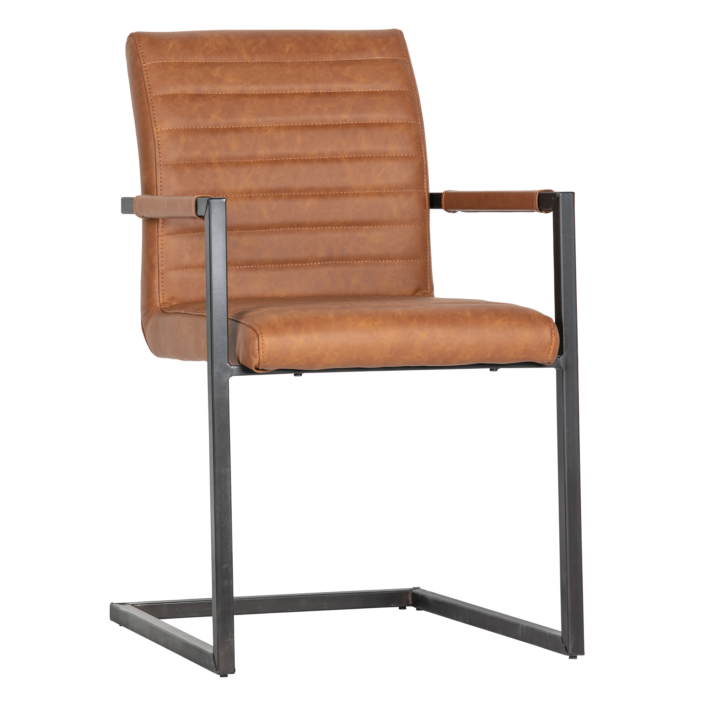 WOOOD Eetkamerstoel 'Bas' kleur Cognac | WOOOD