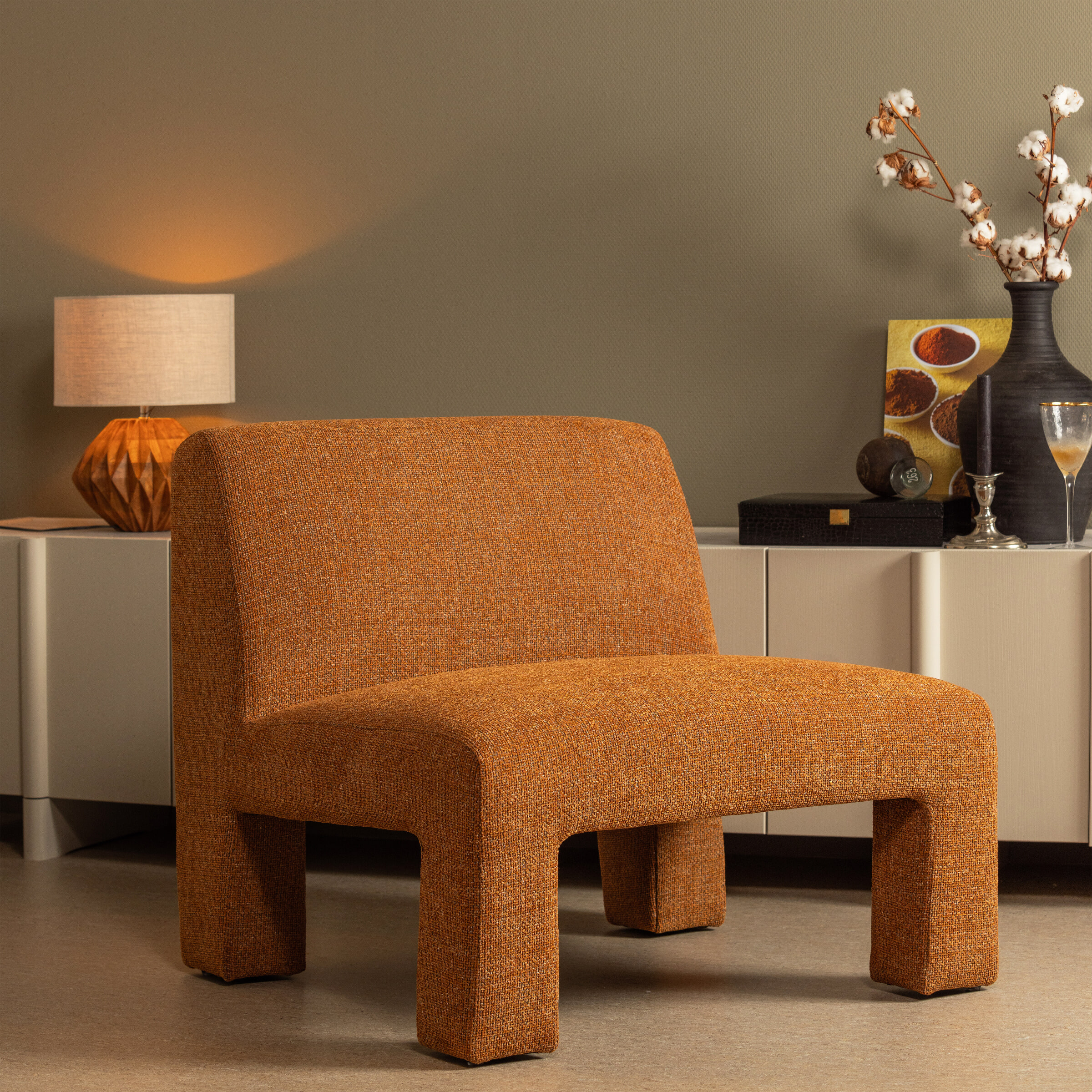 WOOOD Fauteuil 'Lavid' Geweven